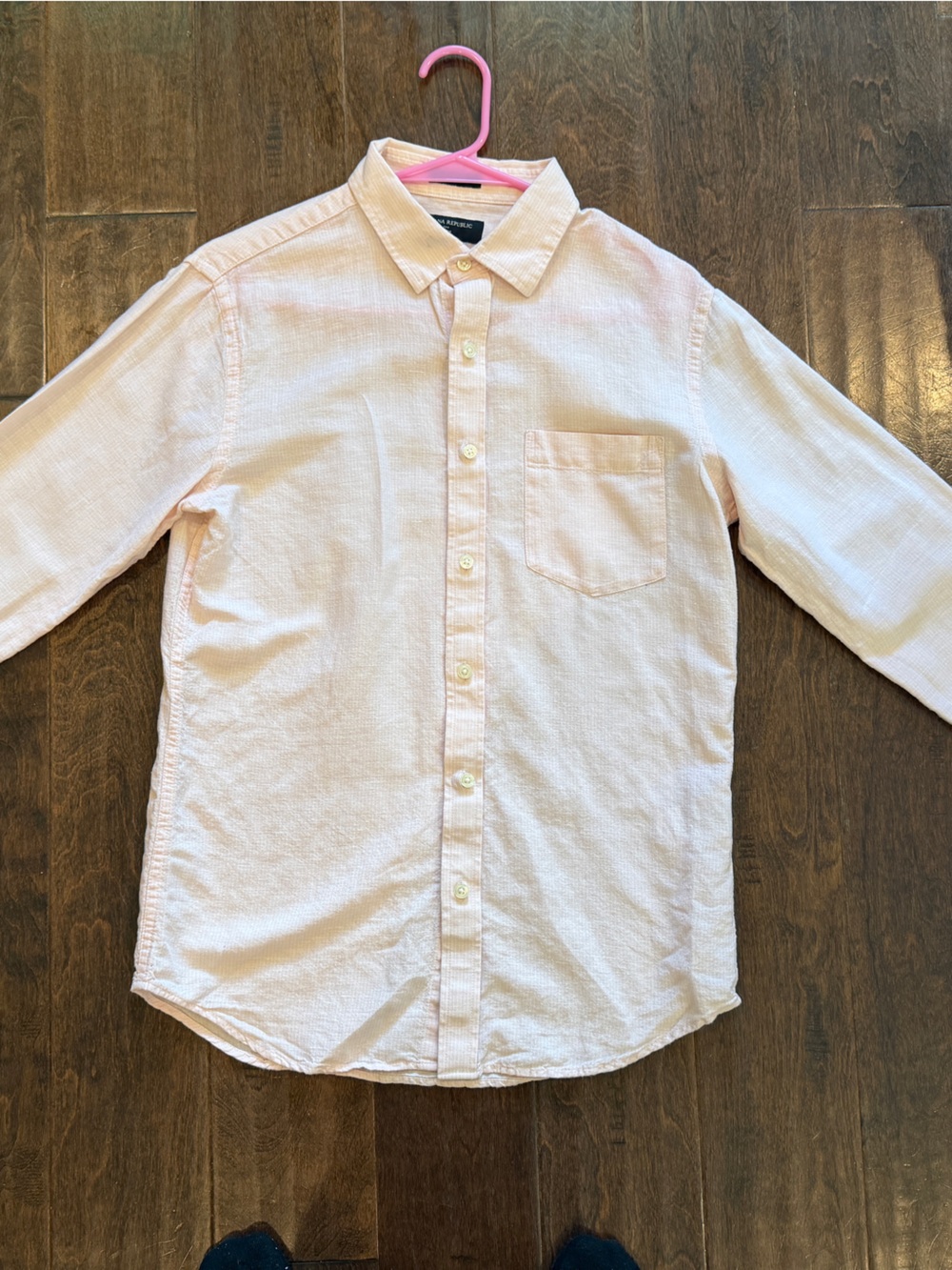 Banana Republic Men's Light Pink Button-Down Shirt